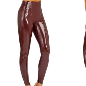 SPANX Faux Patent Leather Leggings Ruby NWT